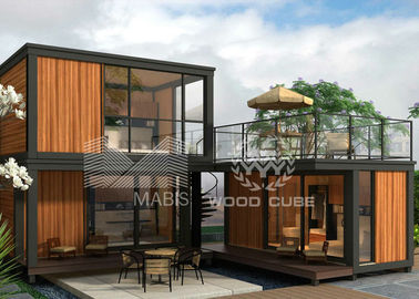현대 디자인 조립식으로 만들어진 모듈방식의 조립 주택 2 지면 유형 태풍 증거